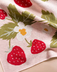 Strawberry Bunny Organic Cotton Baby Blanket