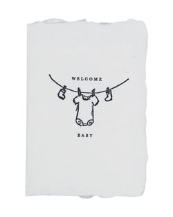 welcome baby clothesline card