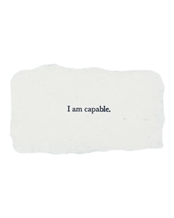 I am capable affirmation card