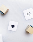 Small Heart Rubber Stamp Set • Tiny Shape Stamps