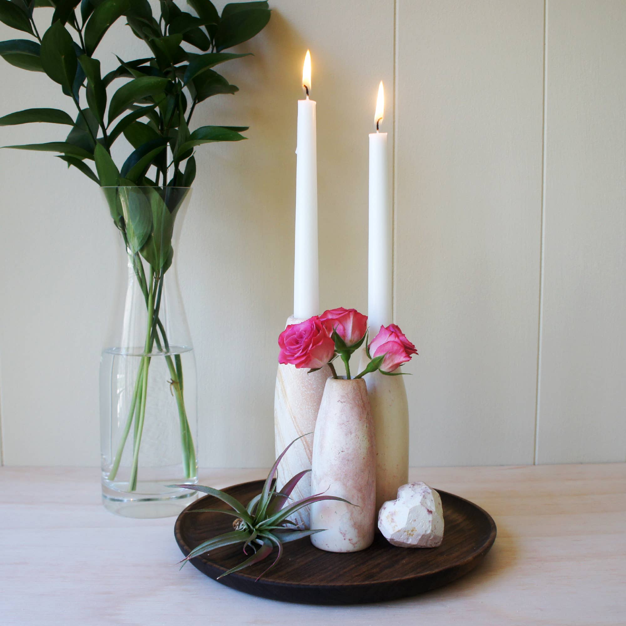 Natural Candleholder Vases: Small 5 inches