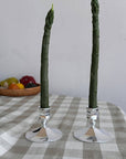 Beeswax Asparagus Taper Candle Pair