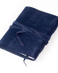 Suede Journal W/ Organic Cotton Paper Large: Dark Blue