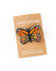 Handmade Beaded Brooch Pin - Beaded Butterfly