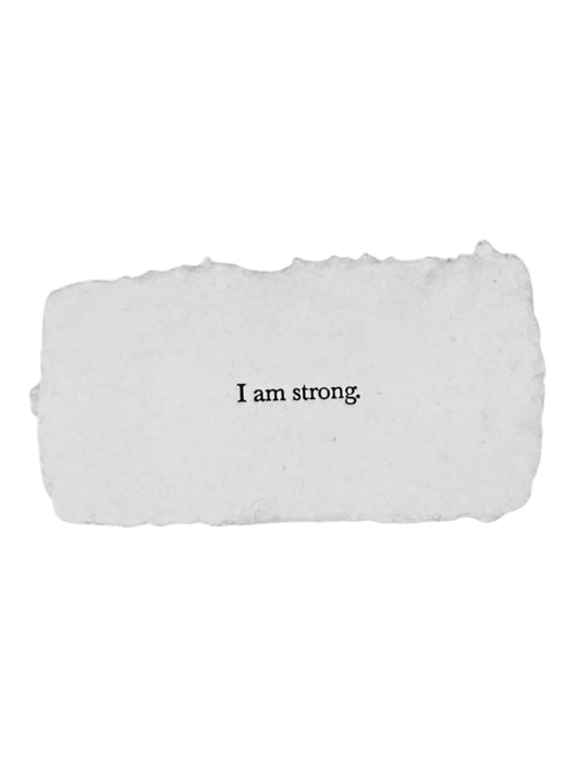 I am strong affirmation card