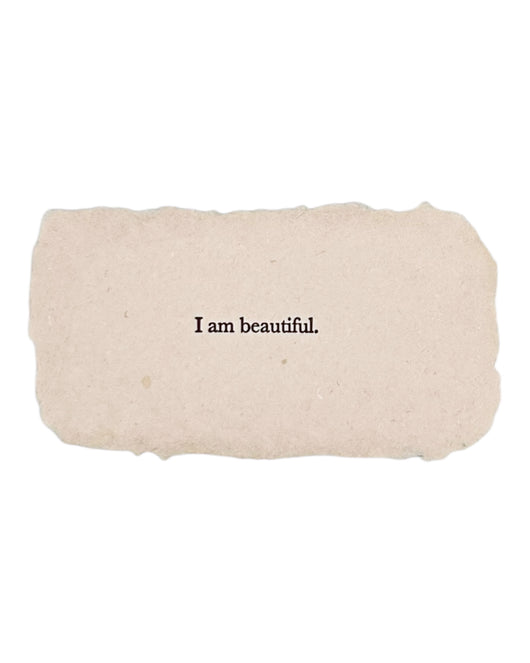 I am beautiful affirmation card