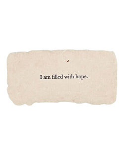 I am filled with hope affirmation card