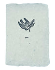 Light blue faith-themed Christmas card with dove illustration and word “peace”