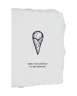 ice cream cone sweetest birthday card