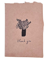 thank you bouquet on rose card