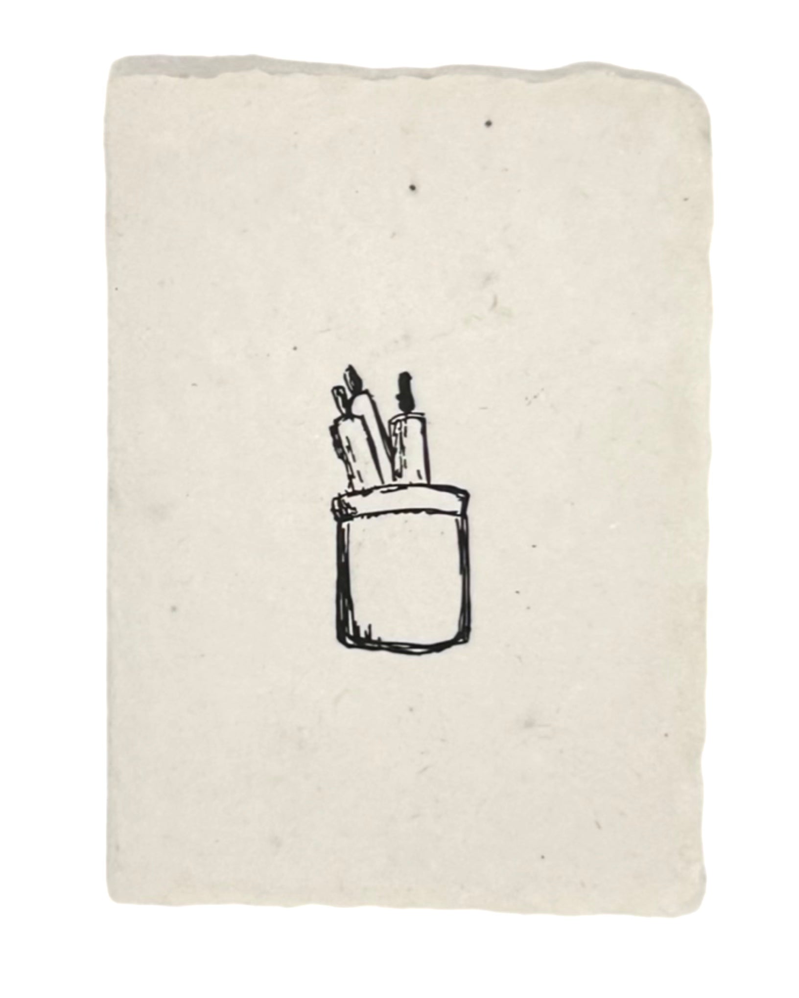 Rolling pins card with black line-art rolling pin illustration