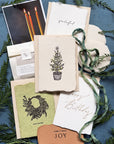 Monthly artisan card subscription, set of handmade greeting cards with festive prints