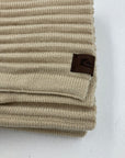 100% Baby Alpaca Accordion Scarf  Solid Color 9" x 78"