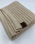 100% Baby Alpaca Accordion Scarf  Solid Color 9" x 78"