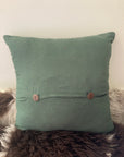 Botanically Dyed Quilted Patchwork Handloom Organic Cotton Pillow Cover 18x18