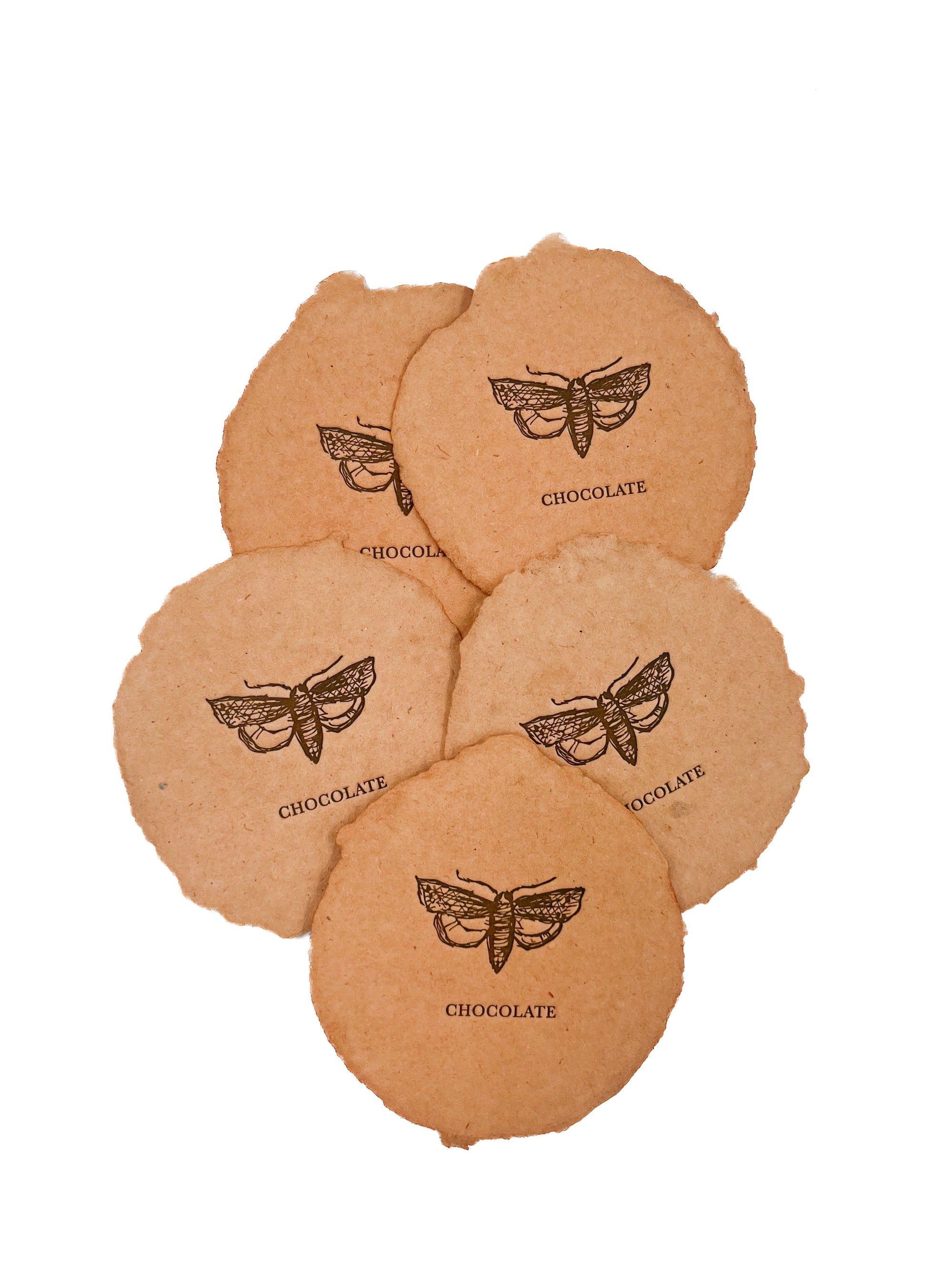 Terra Cotta 3x4 Handmade Paper with Custom Letterpress