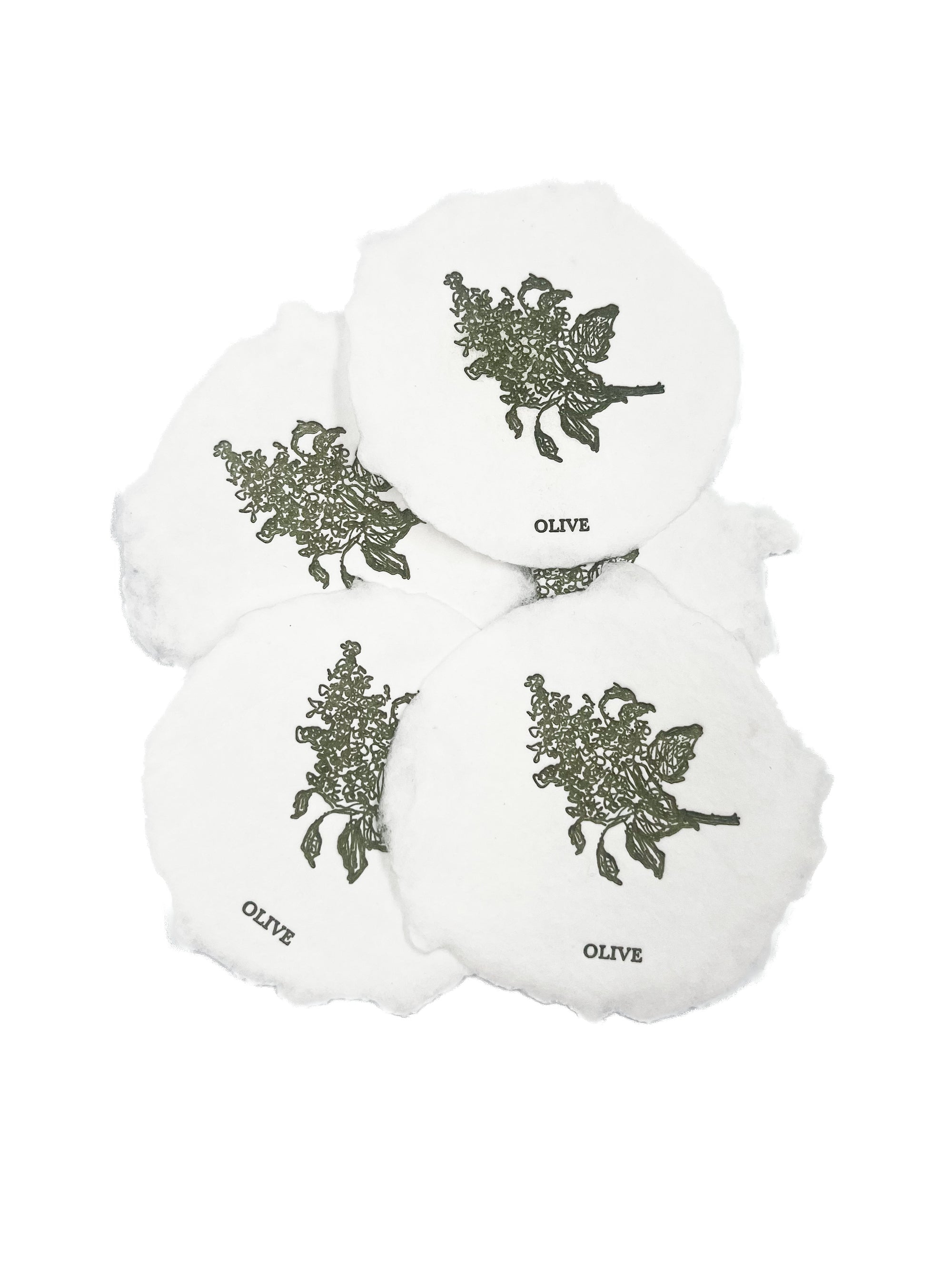 White 4x8 Handmade Paper with Custom Letterpress