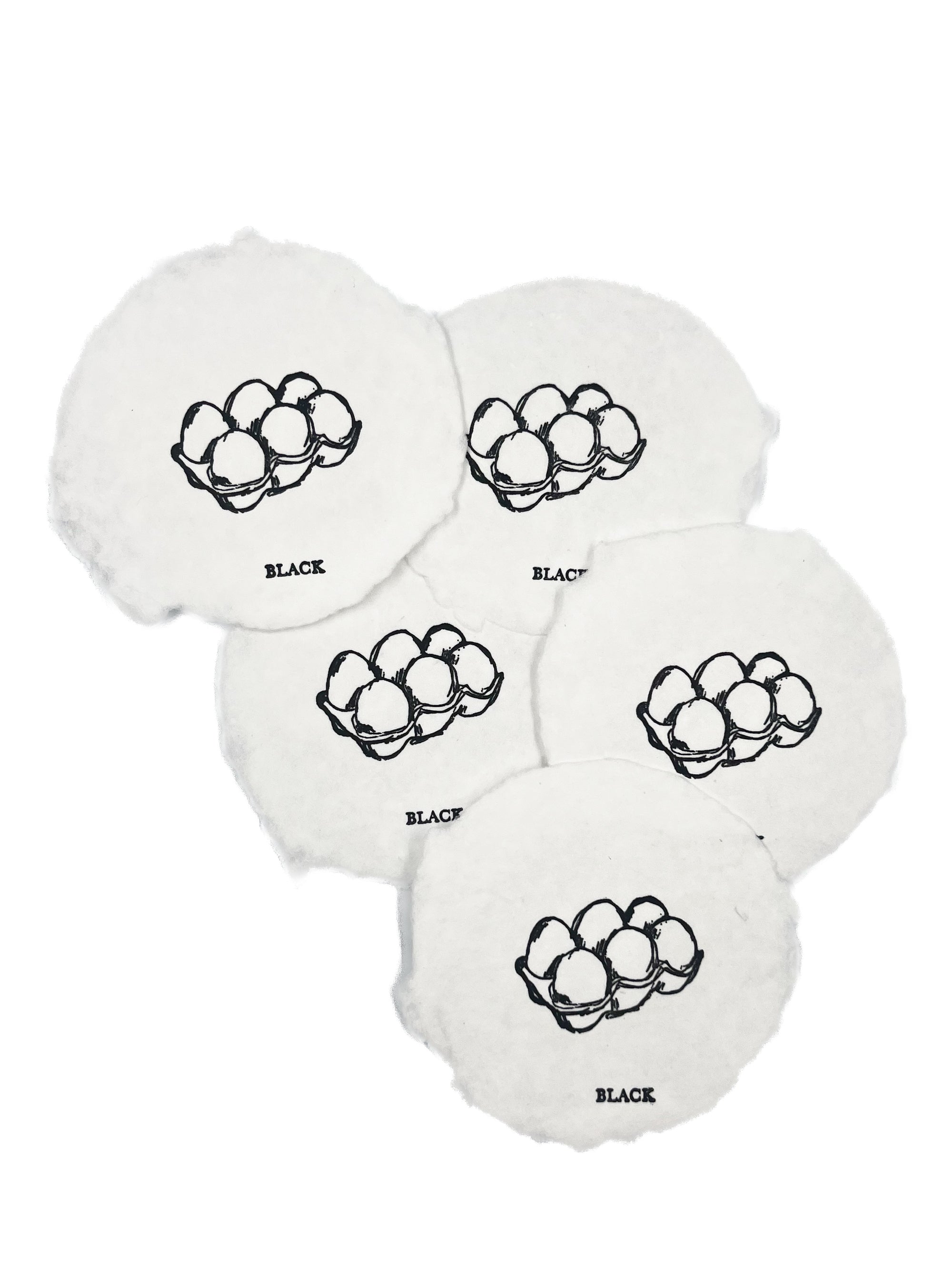 White 4x8 Handmade Paper with Custom Letterpress