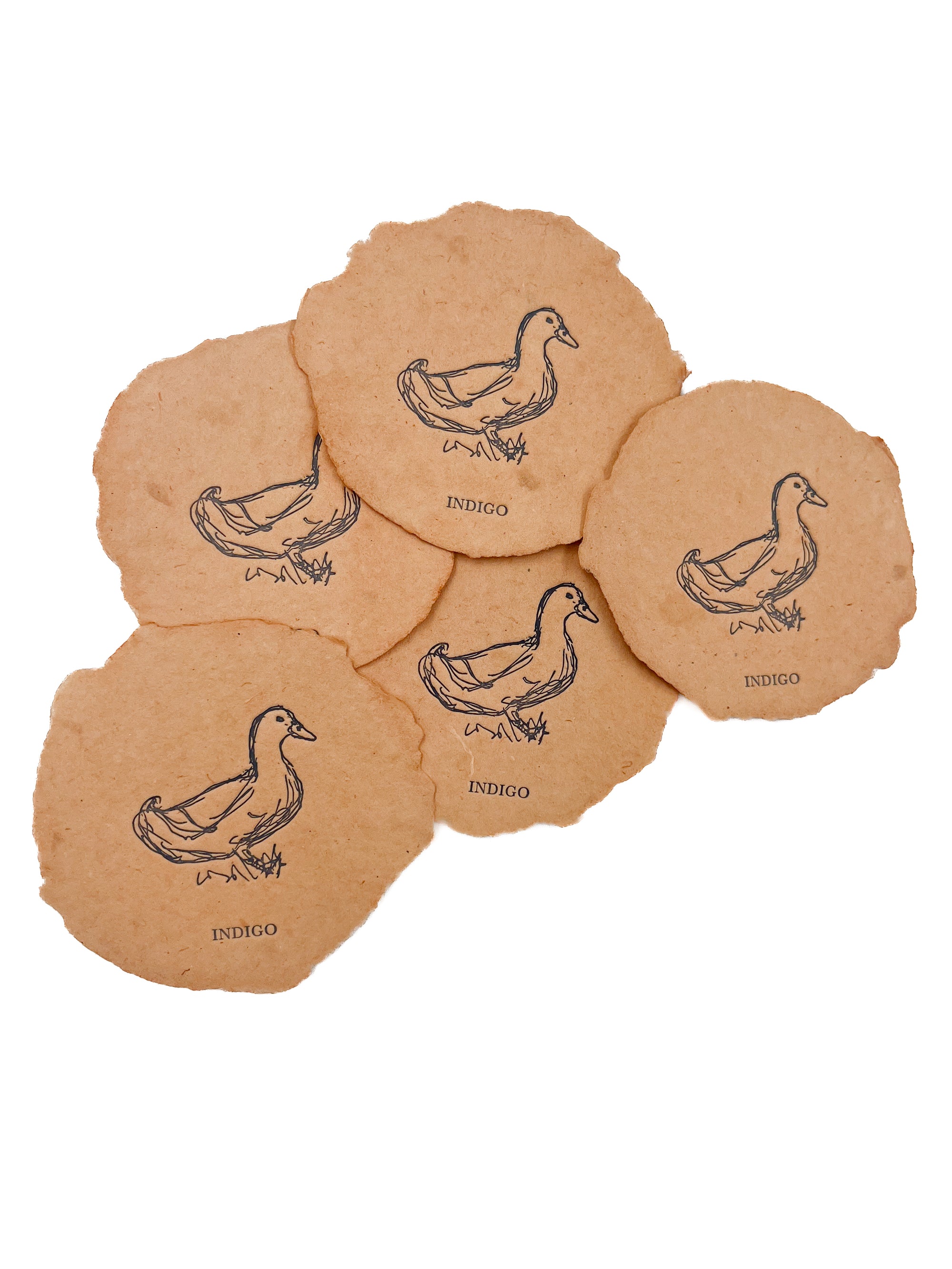 Terra Cotta 3x4 Handmade Paper with Custom Letterpress