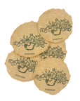 Honey 4x8 Handmade Paper with Custom Letterpress