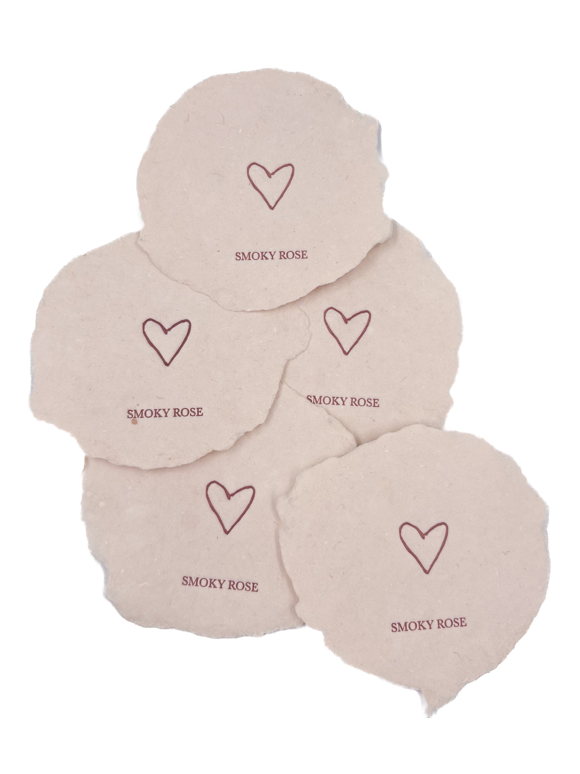Blush 3x4 Handmade Paper with Custom Letterpress
