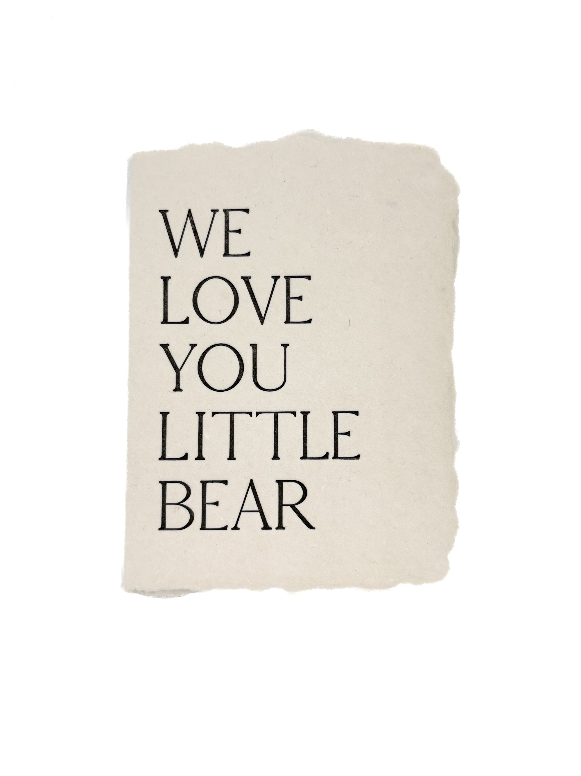 we love you little bear card