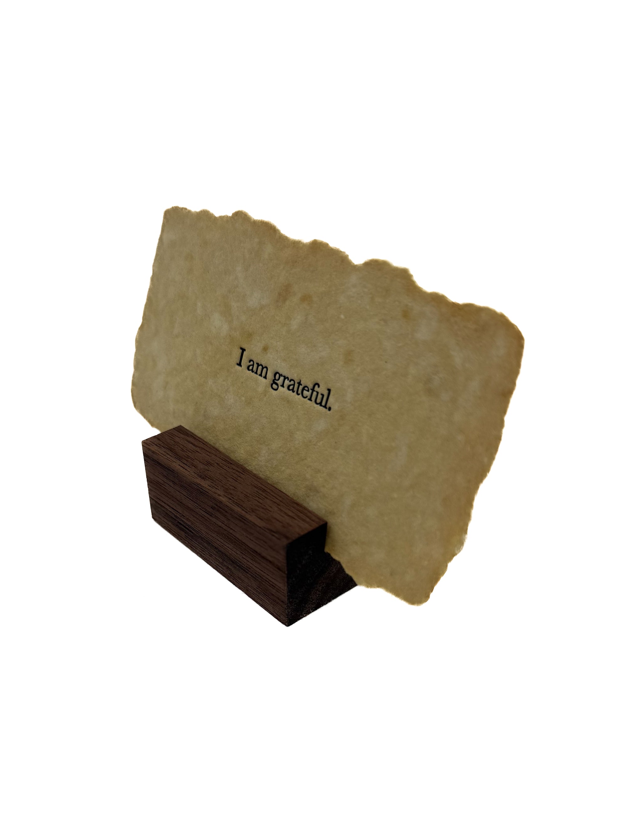Wooden card stand