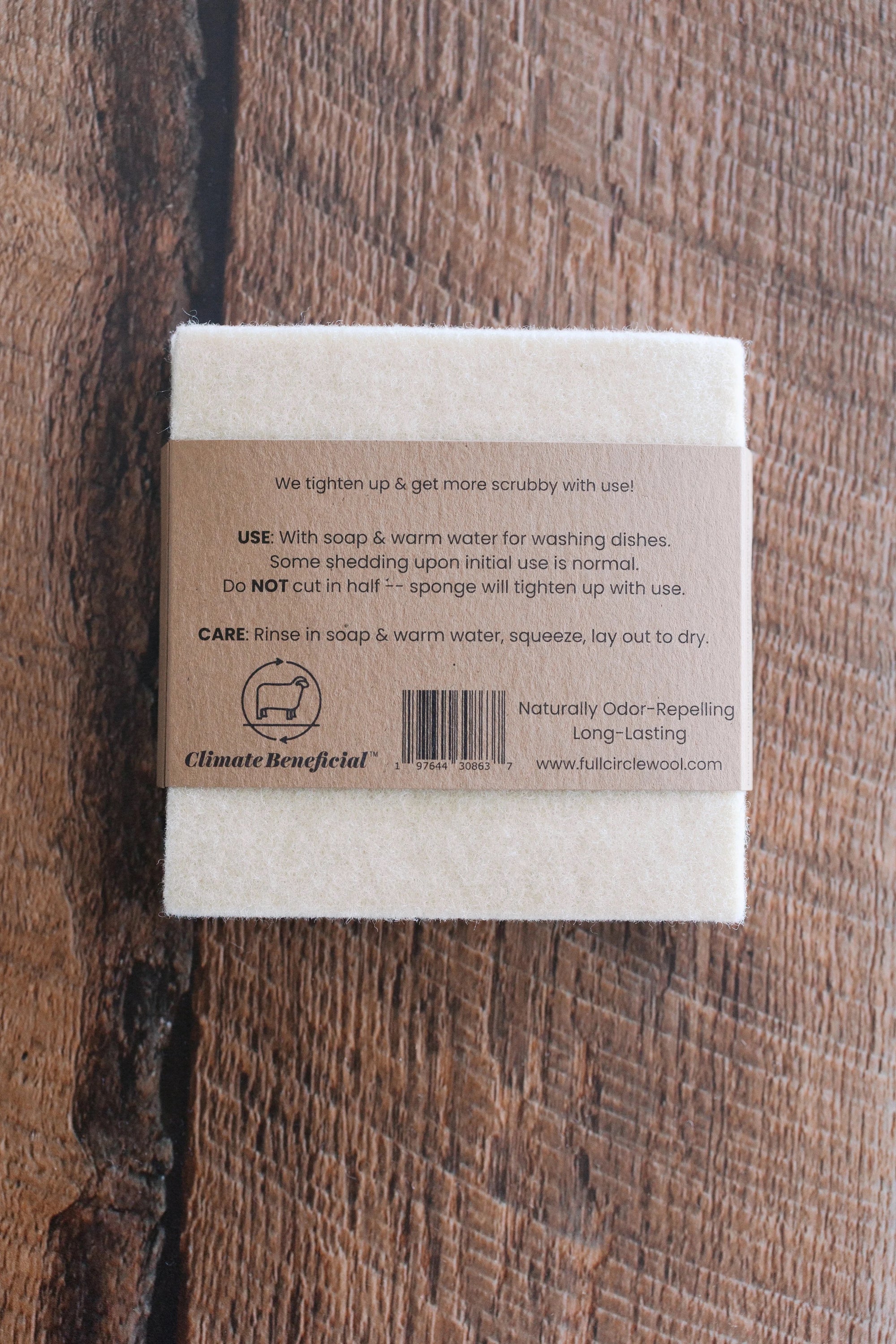 100% Wool Dish Sponges - Individual