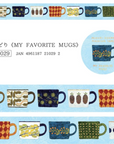 Washi Tape with assorted mug designs