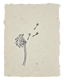 blowing dandelion art print