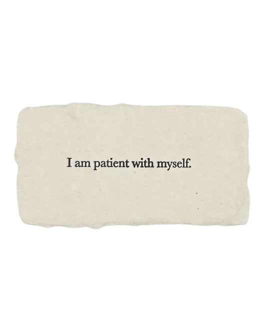 I am patient with myself affirmation card