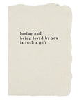 loving and being loved by you card