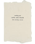 holiday love and peace card