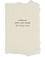 holiday love and peace card