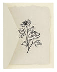 peony stems note card