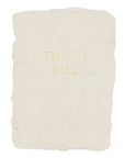 thank you in gold note card