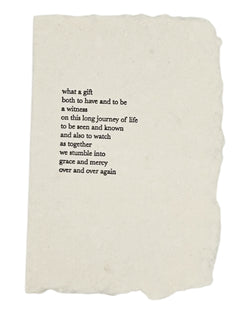 what a gift to have, original poem card