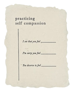 practicing self compassion mini art print