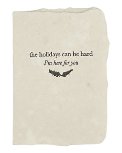 the holidays can be hard card