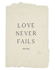 love never fails card