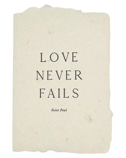 love never fails card