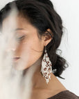 Beaded Fringe Earrings in Vaquita