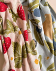 Strawberry Bunny Organic Cotton Baby Blanket