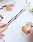 Birds watercolor workbook