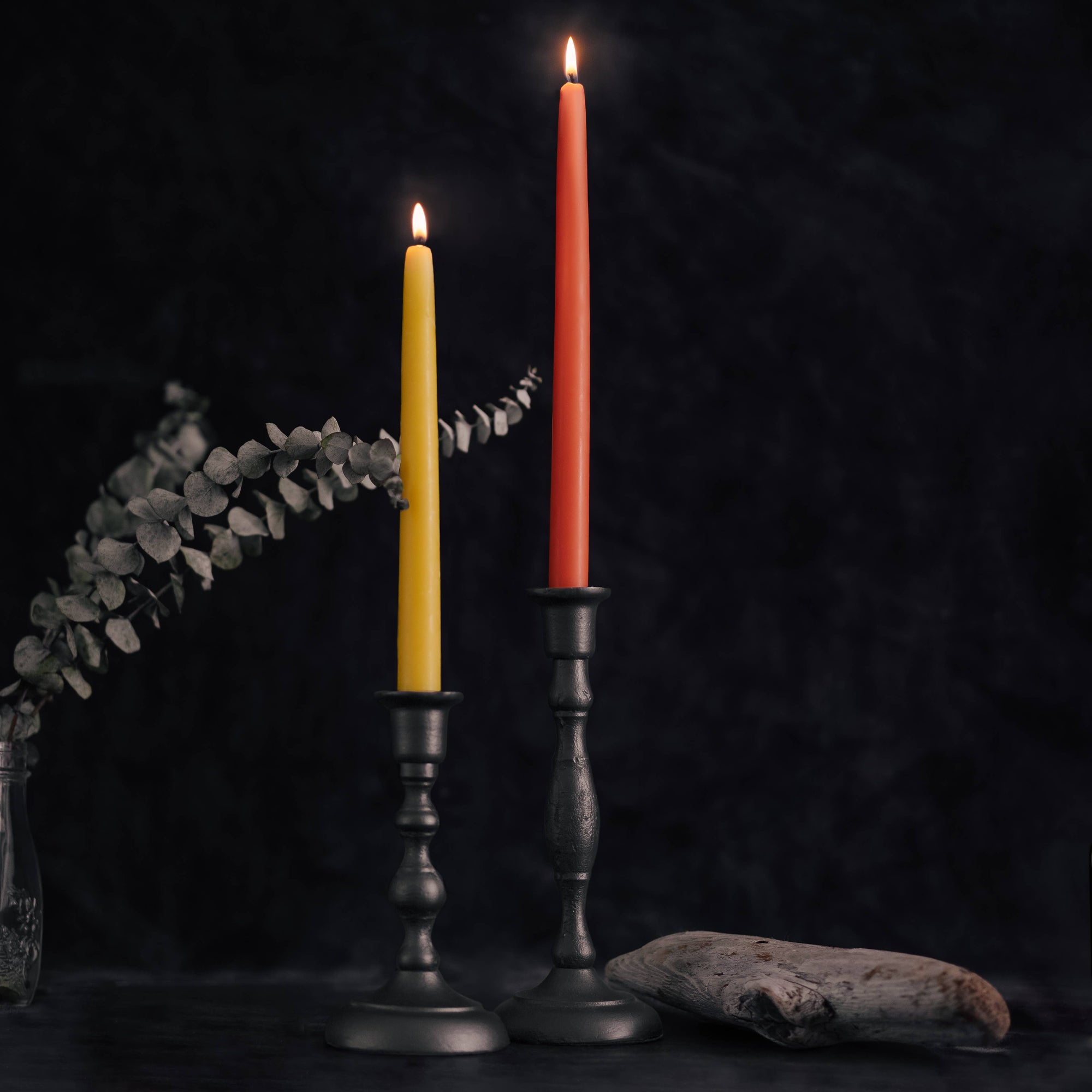 Beeswax Taper Candles – Dripless &amp; Handmade in USA: Dusty Rose / 8"
