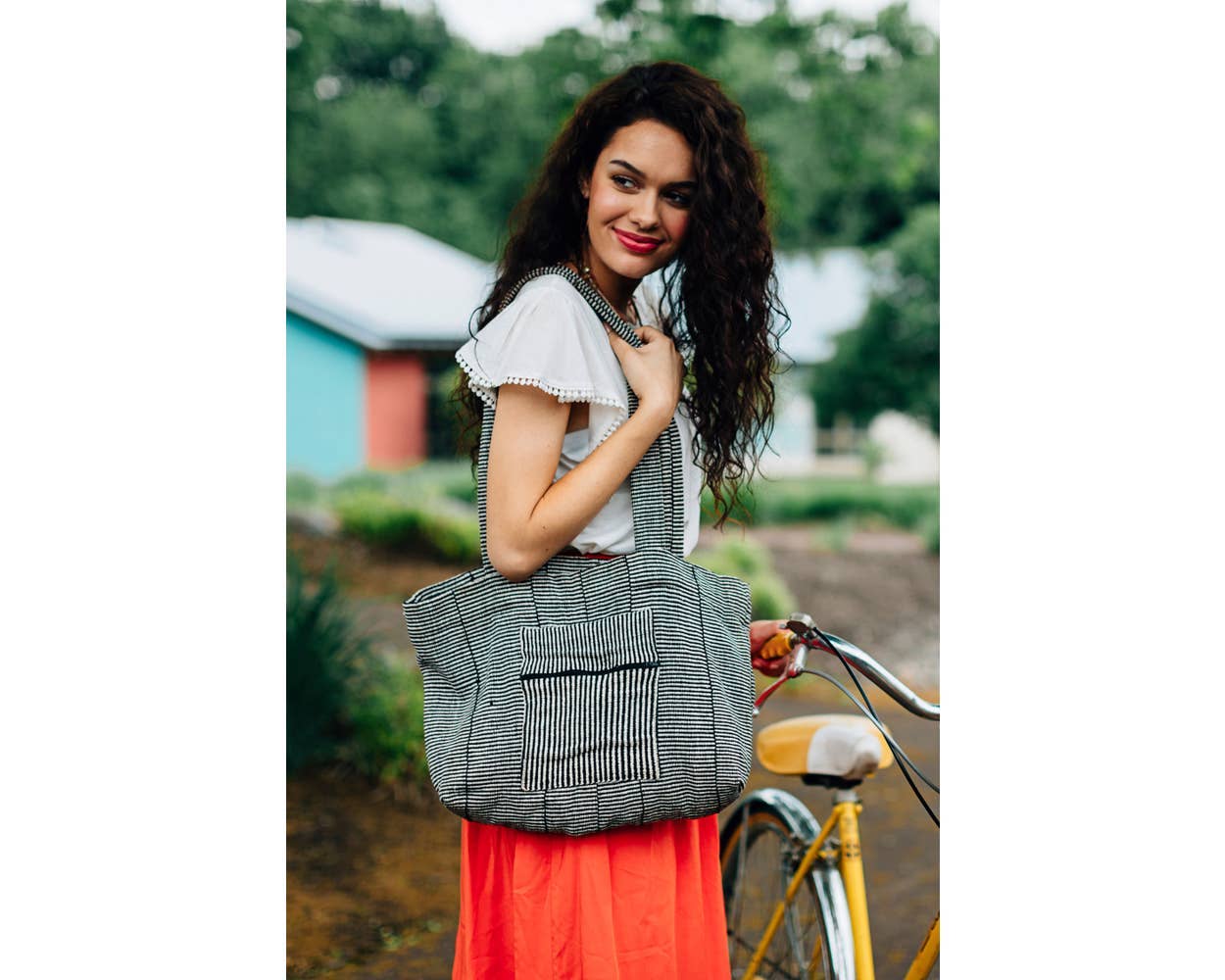 Cotton Weave "To Go" Tote