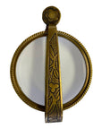 Antiqued Brass Magnifying Glass with Folding Handle, 4-3/4”