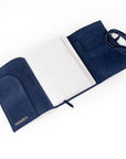 Suede Journal W/ Organic Cotton Paper Large: Dark Blue