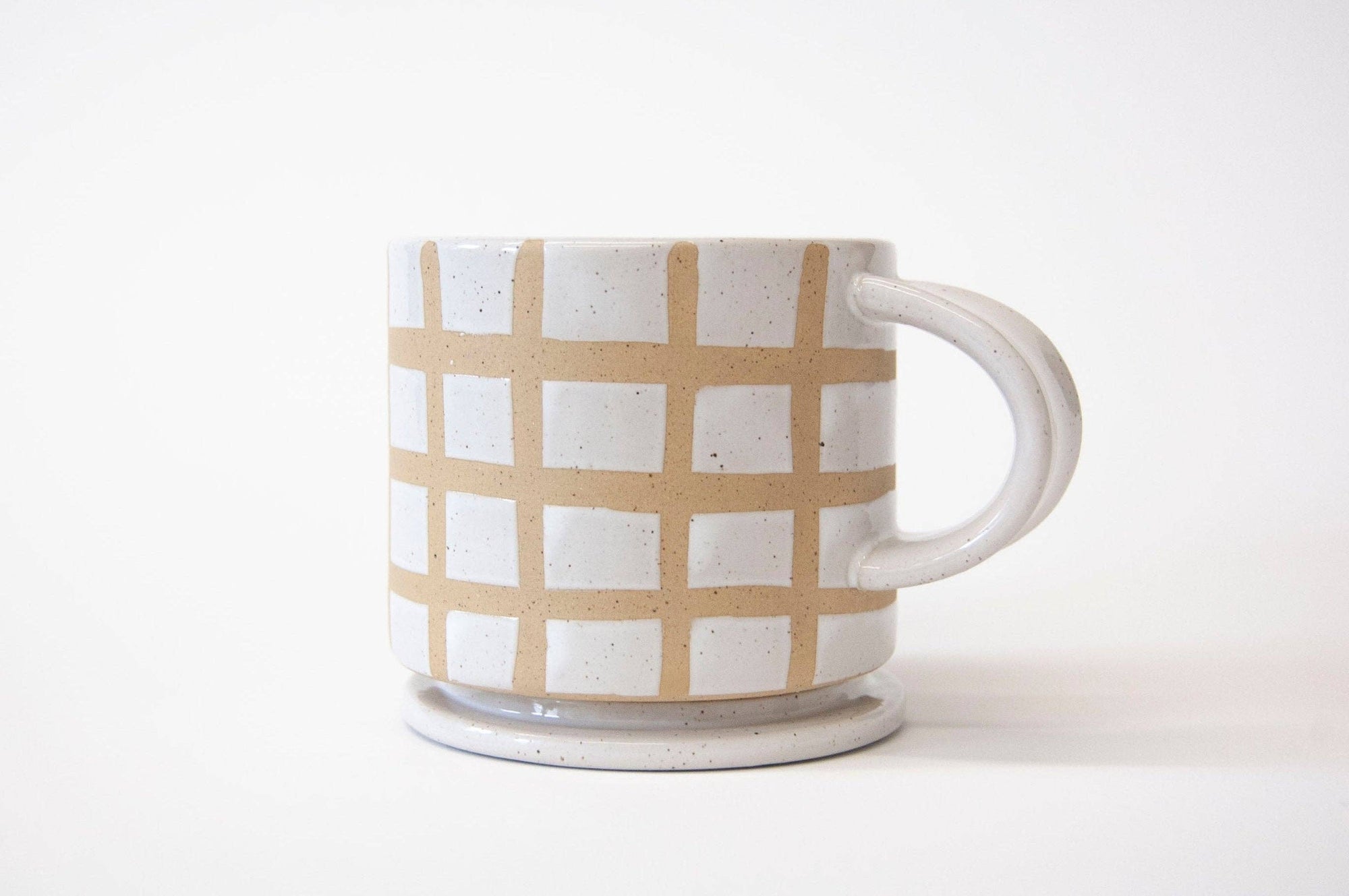 Speckle Grid Mug with Lid