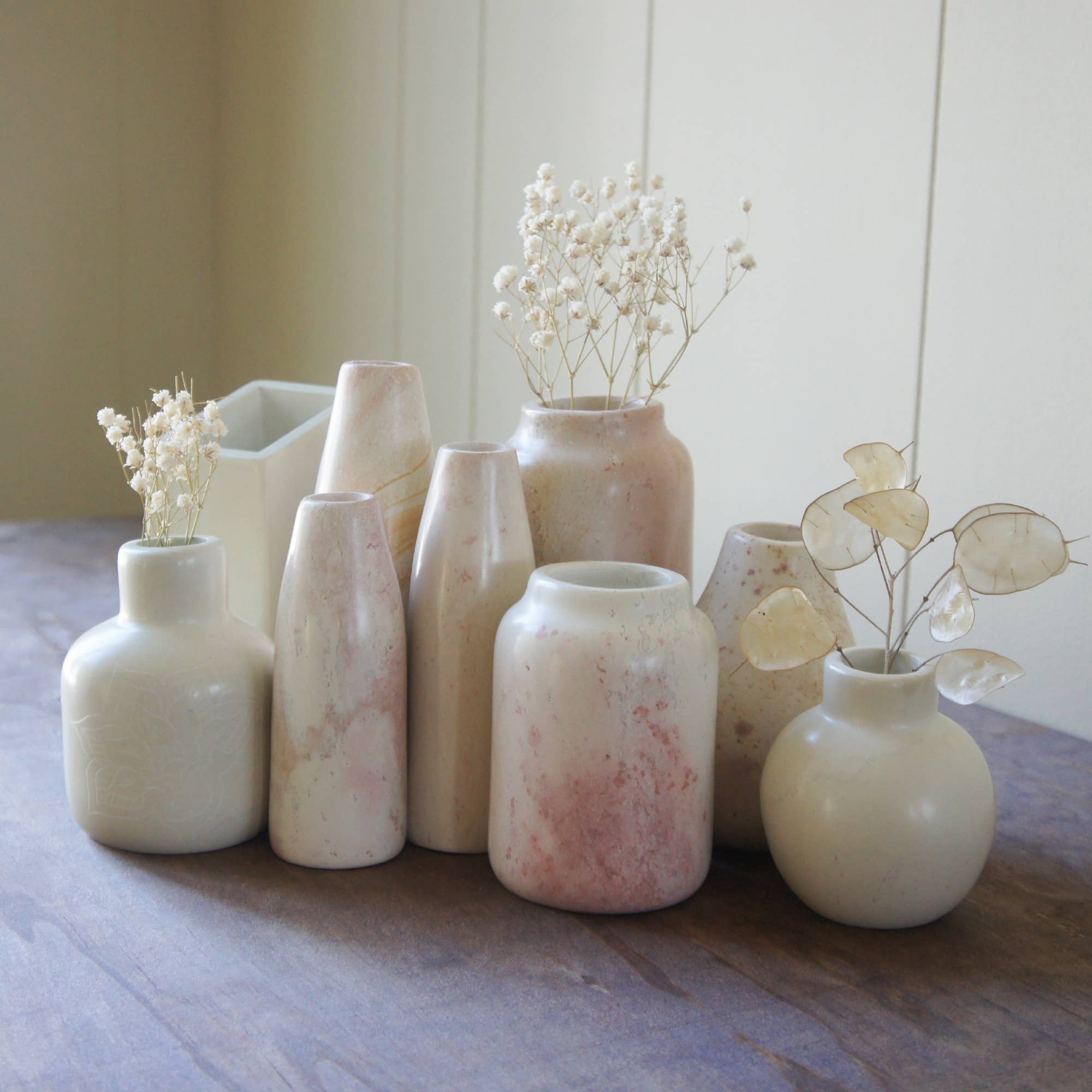 Natural Candleholder Vases: Small 5 inches